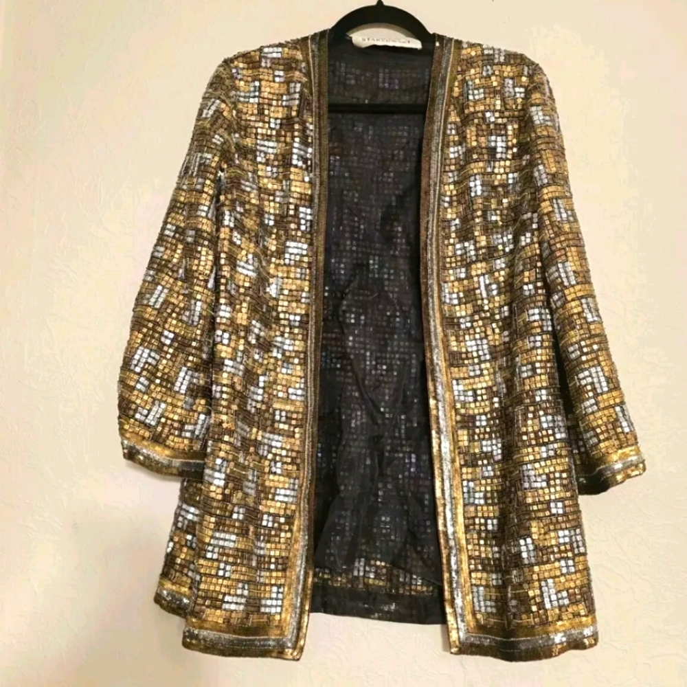 Vintage Tomasz Starzewski Sequin Blazer Size 8 (Read)